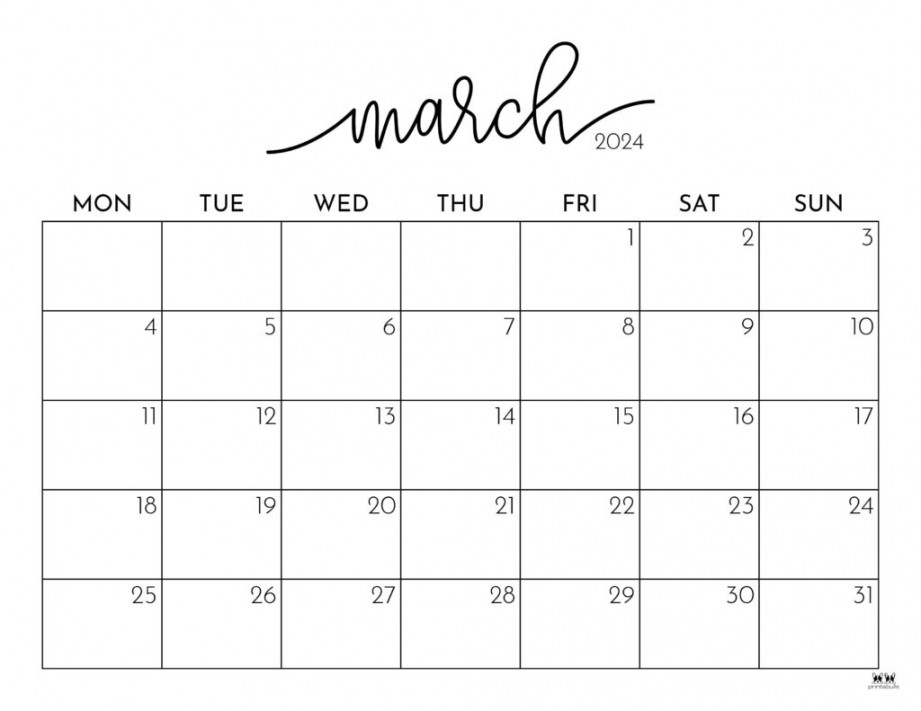 March  Calendars -  FREE Printables  Printabulls