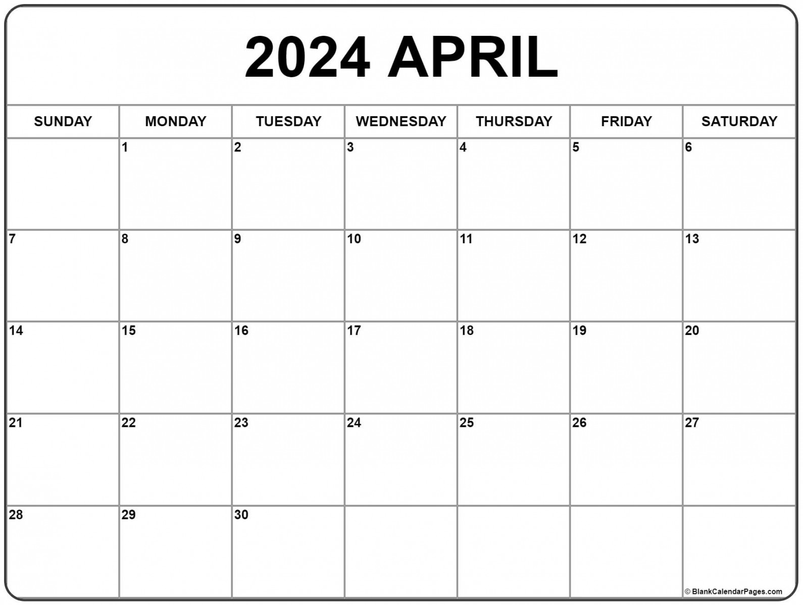 April  calendar  free printable calendar