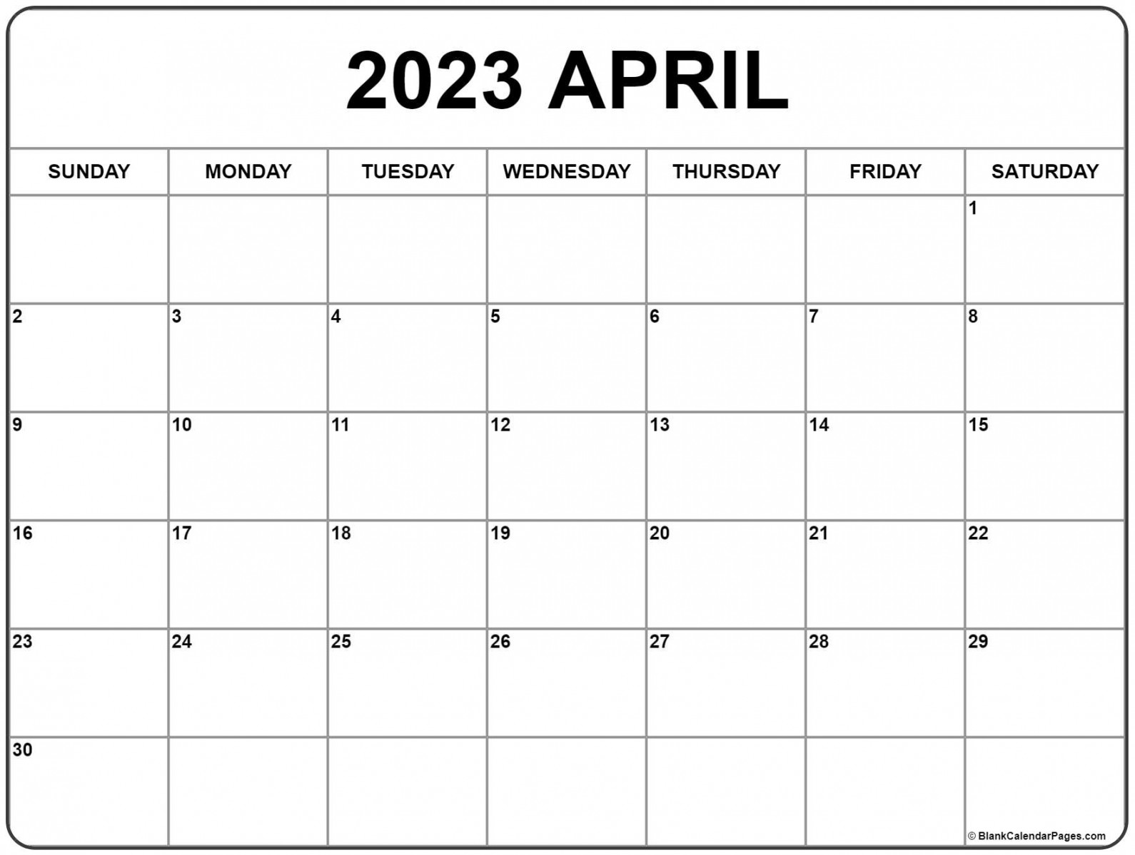 April calendar free printable calendar