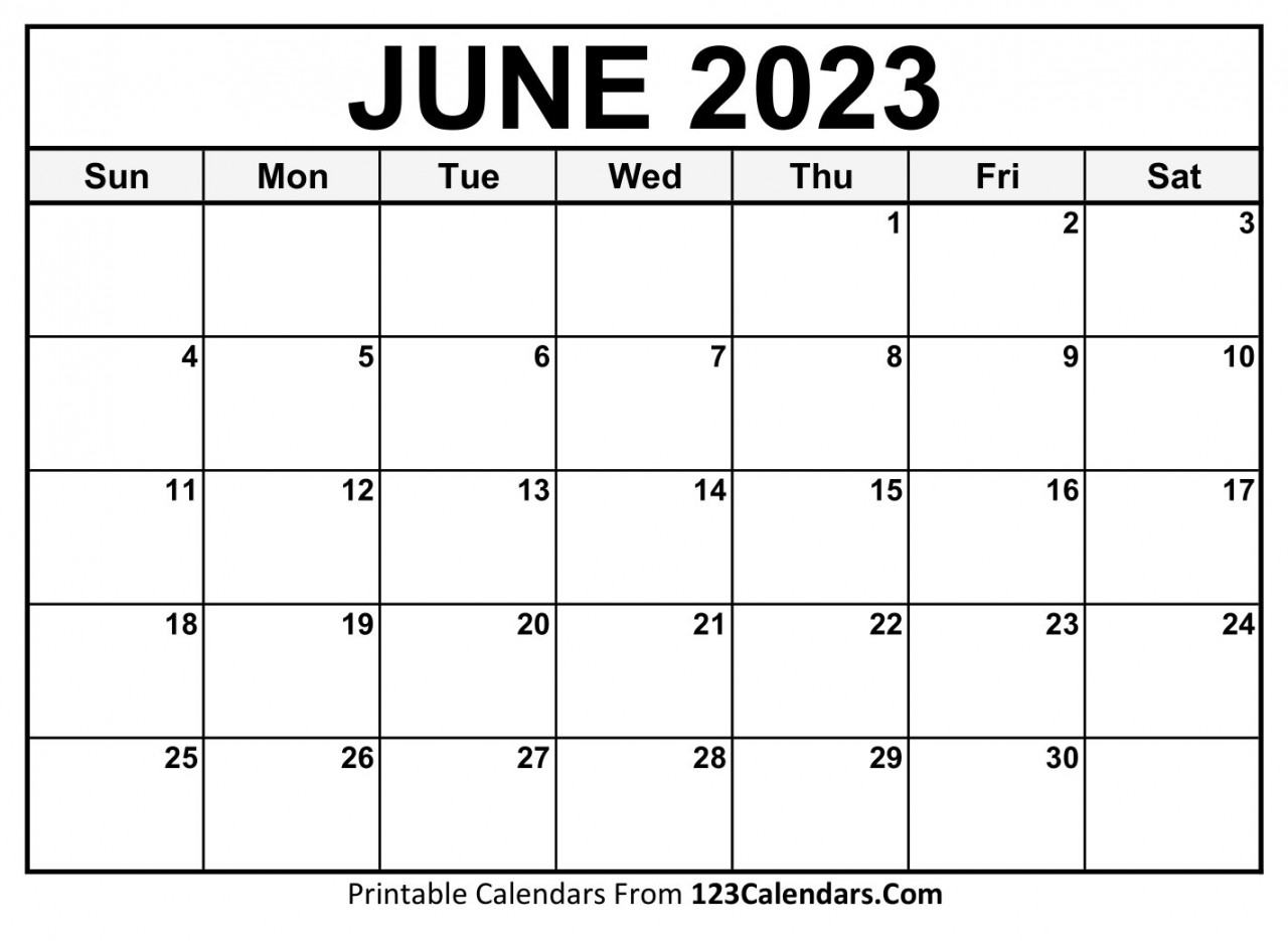 June calendar monthly printable calendars