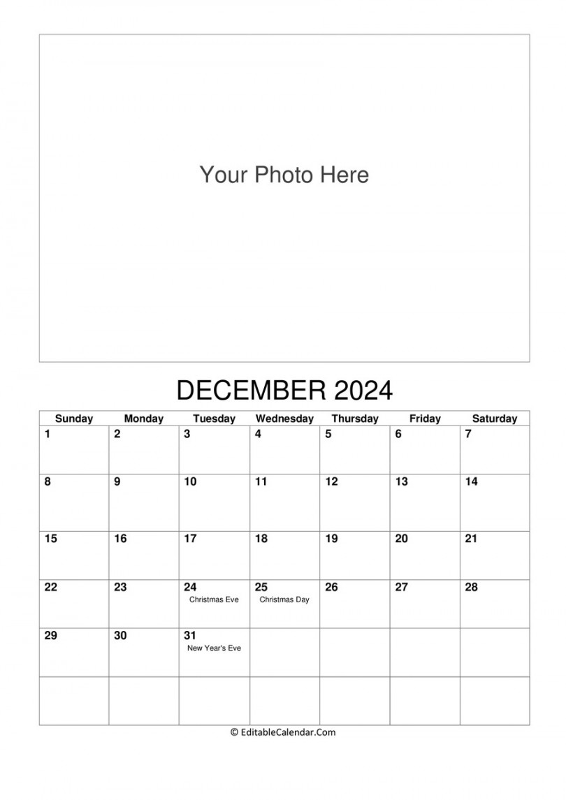 December  Calendar Templates in Word, PDF, Excel