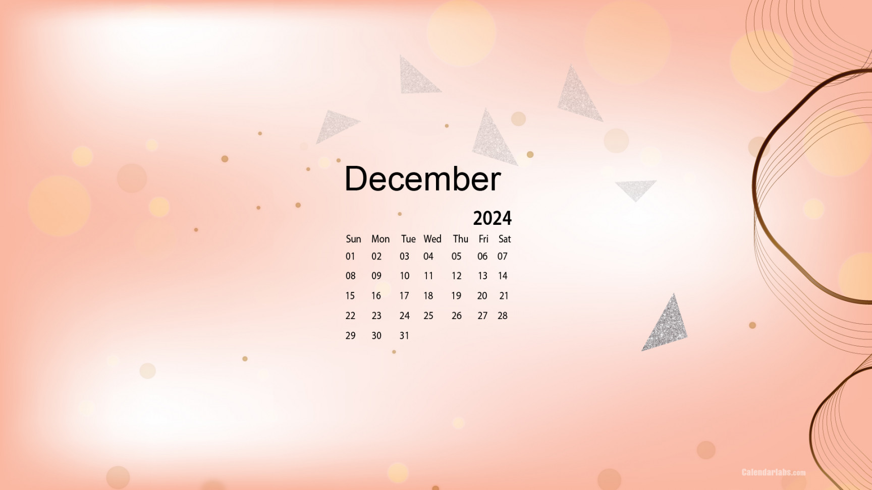 December  Desktop Wallpaper Calendar - CalendarLabs