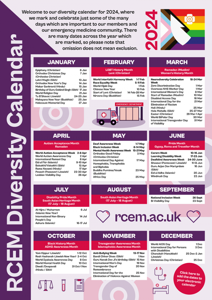 Diversity Calendar  RCEM