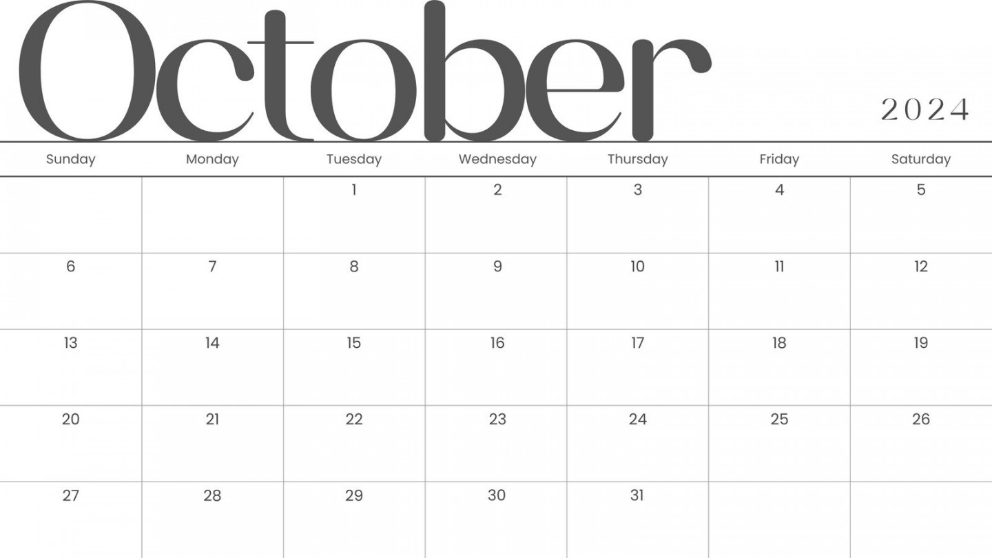 Free October  calendar templates to customize  Canva