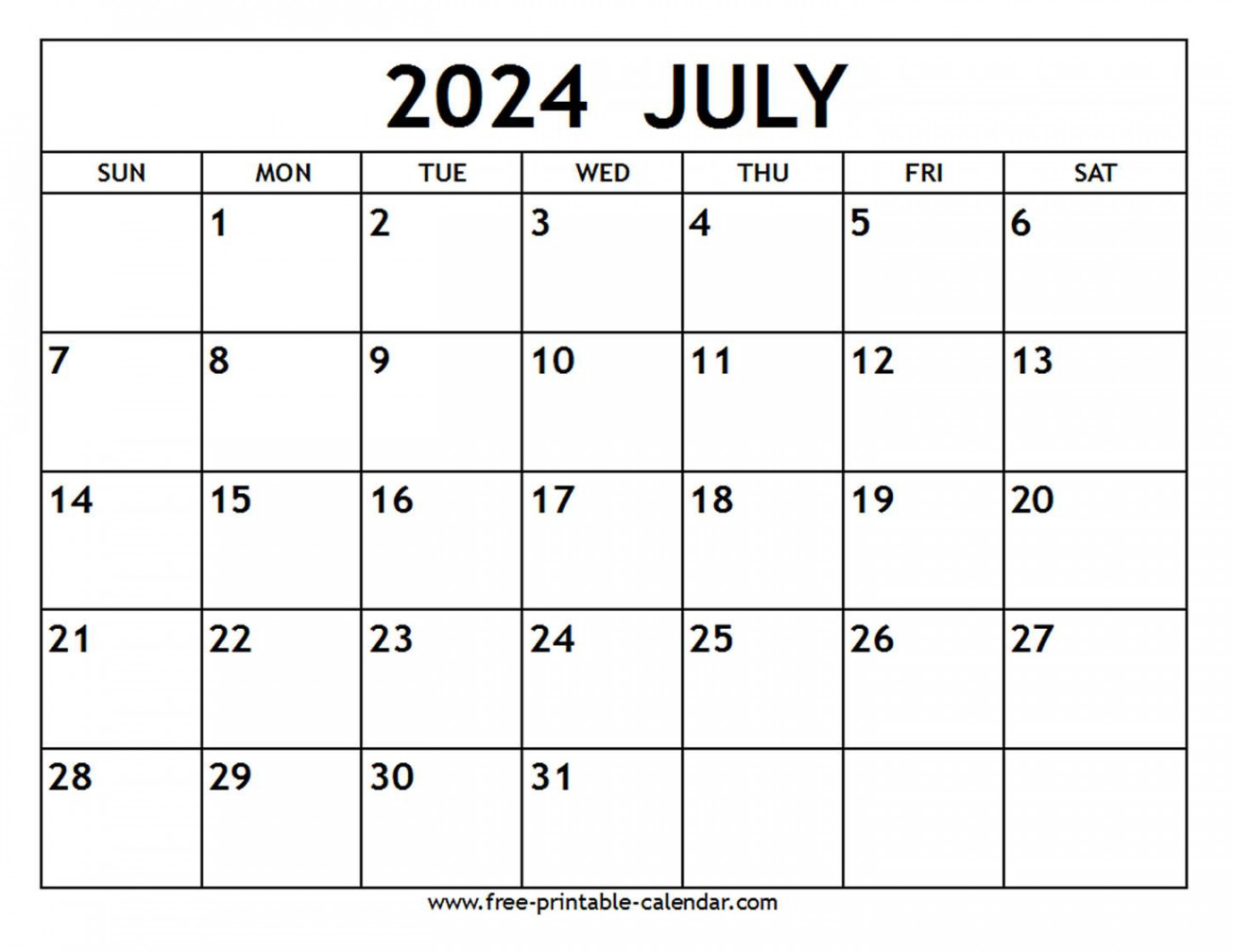 July  Calendar - Free-printable-calendar