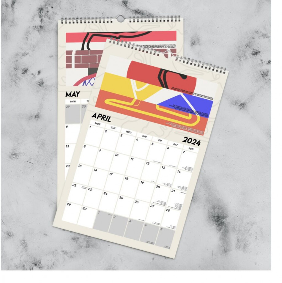 Modern Racing Prints  Calendar -