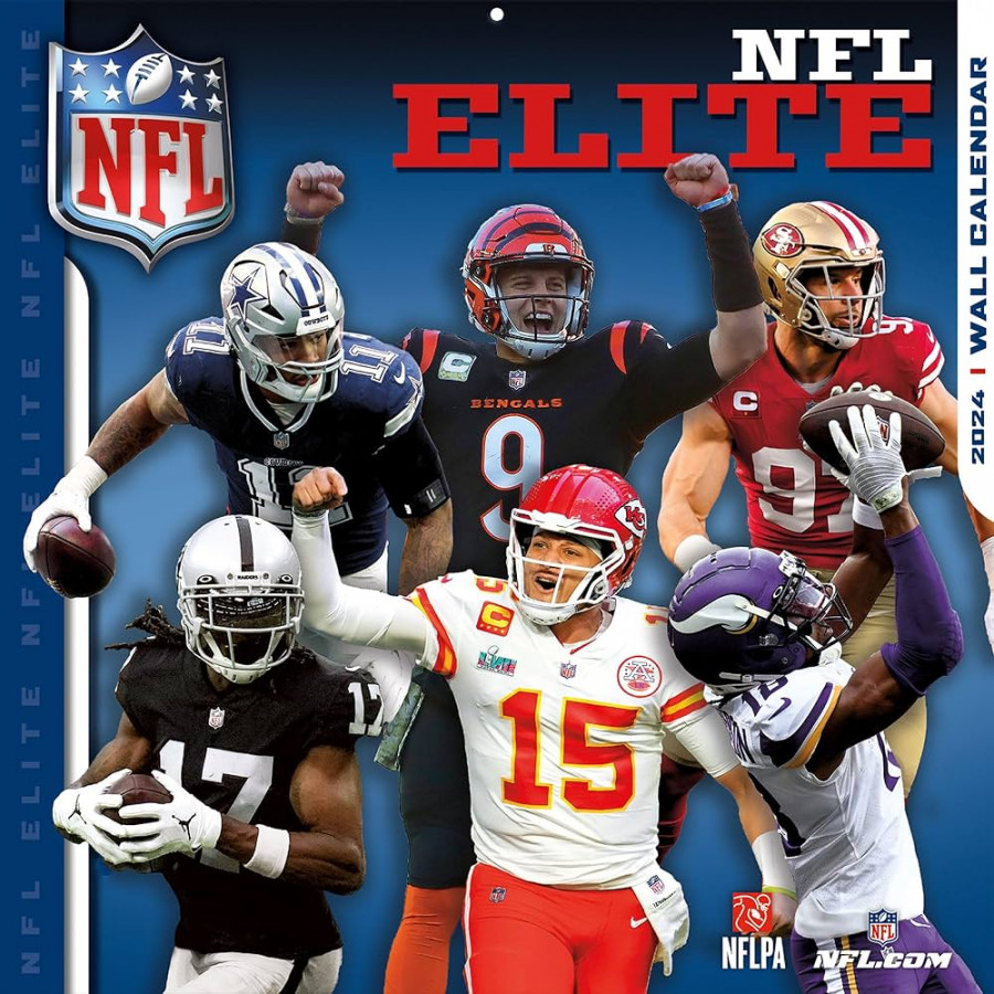 NFL " x "  Elite -Month Wall Calendar: Turner Sports