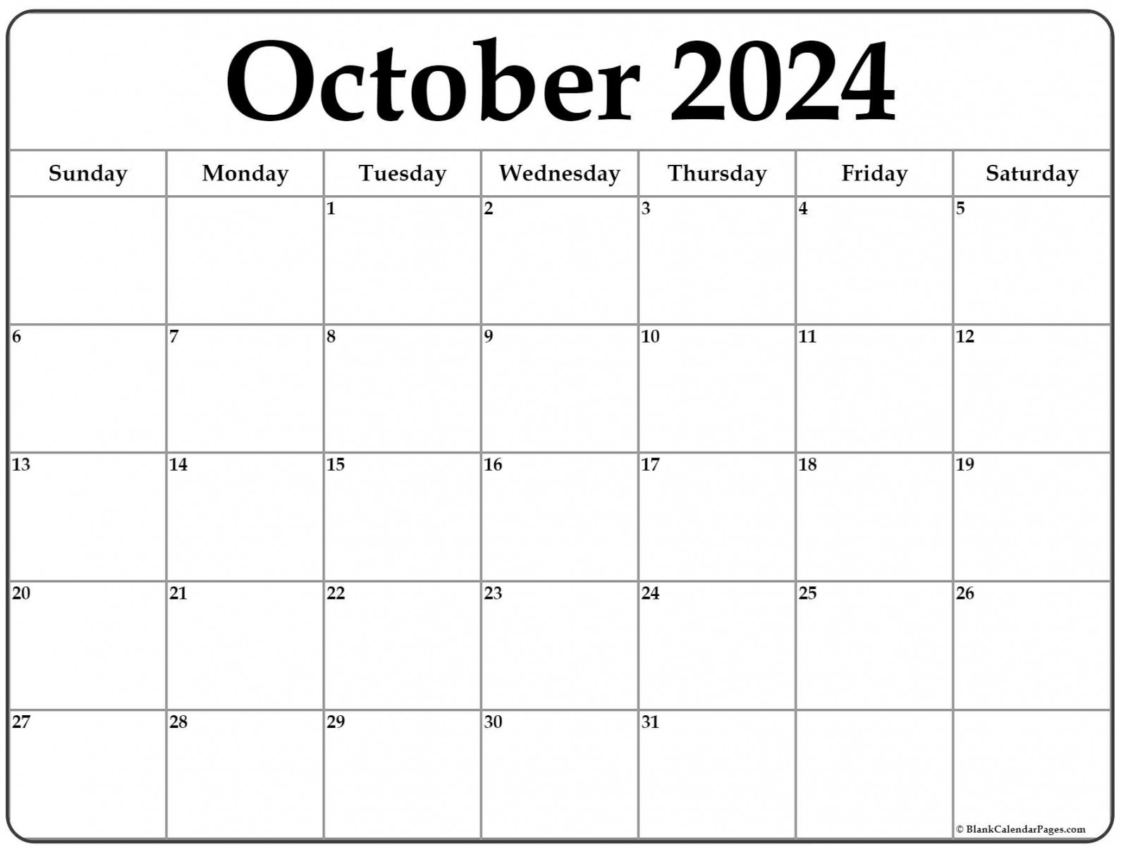 October  calendar  free printable calendar