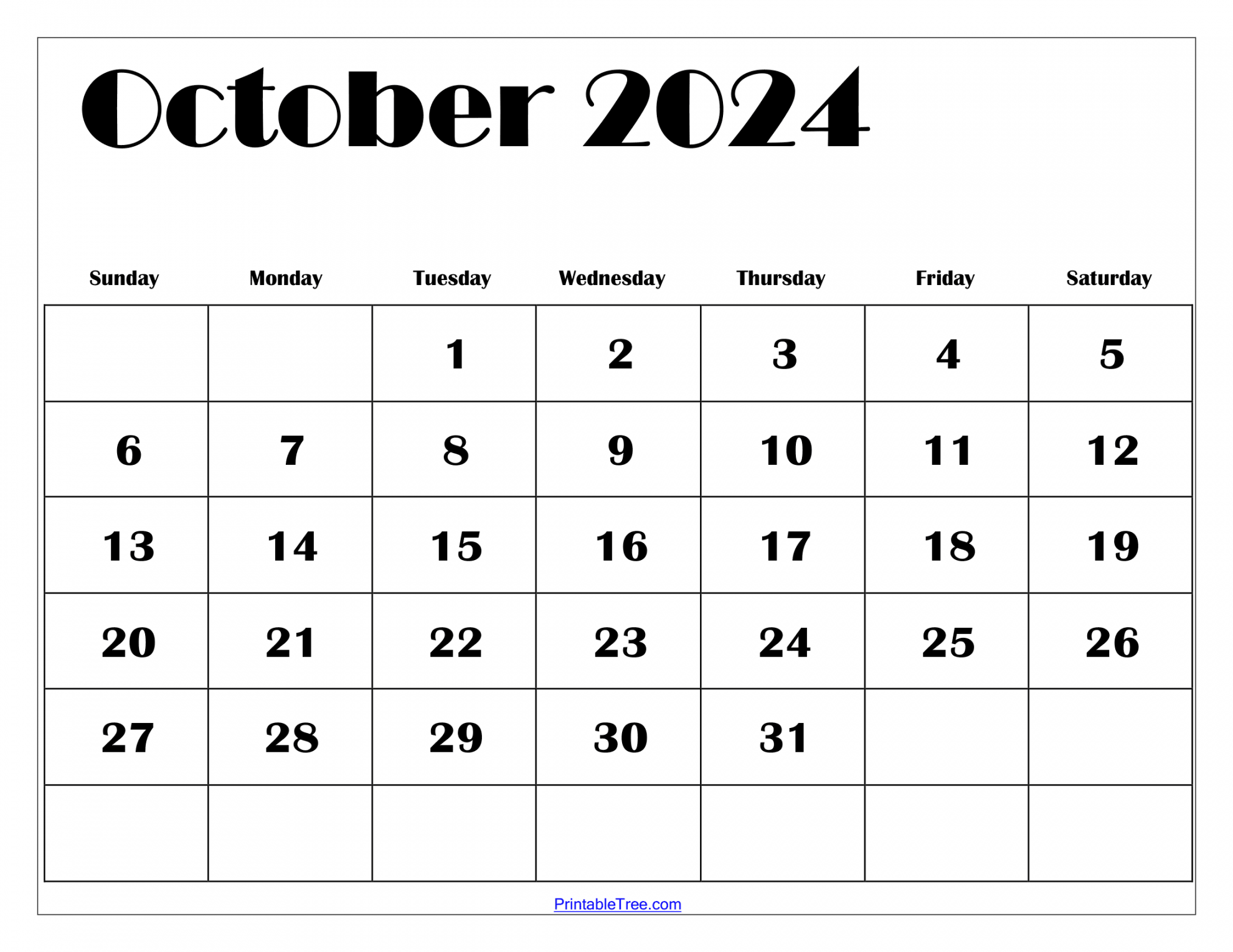 October  Calendar Printable PDF Free Templates With Holidays