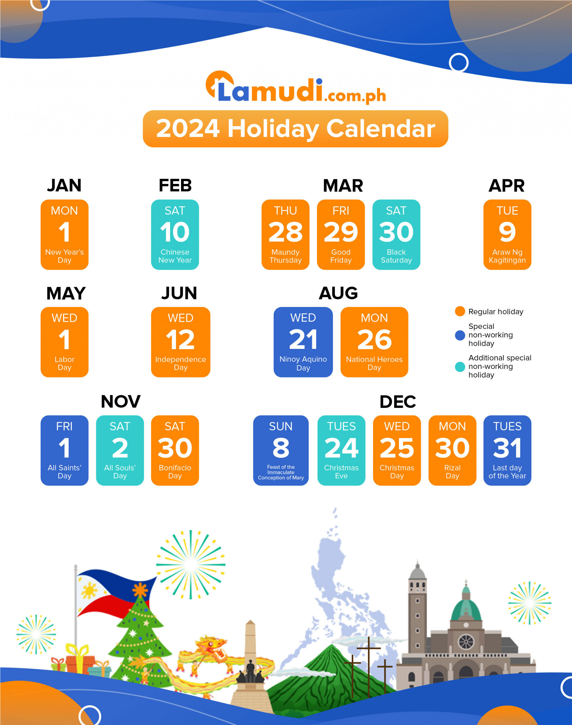 Philippine Holidays and Long Weekend Schedule  Lamudi