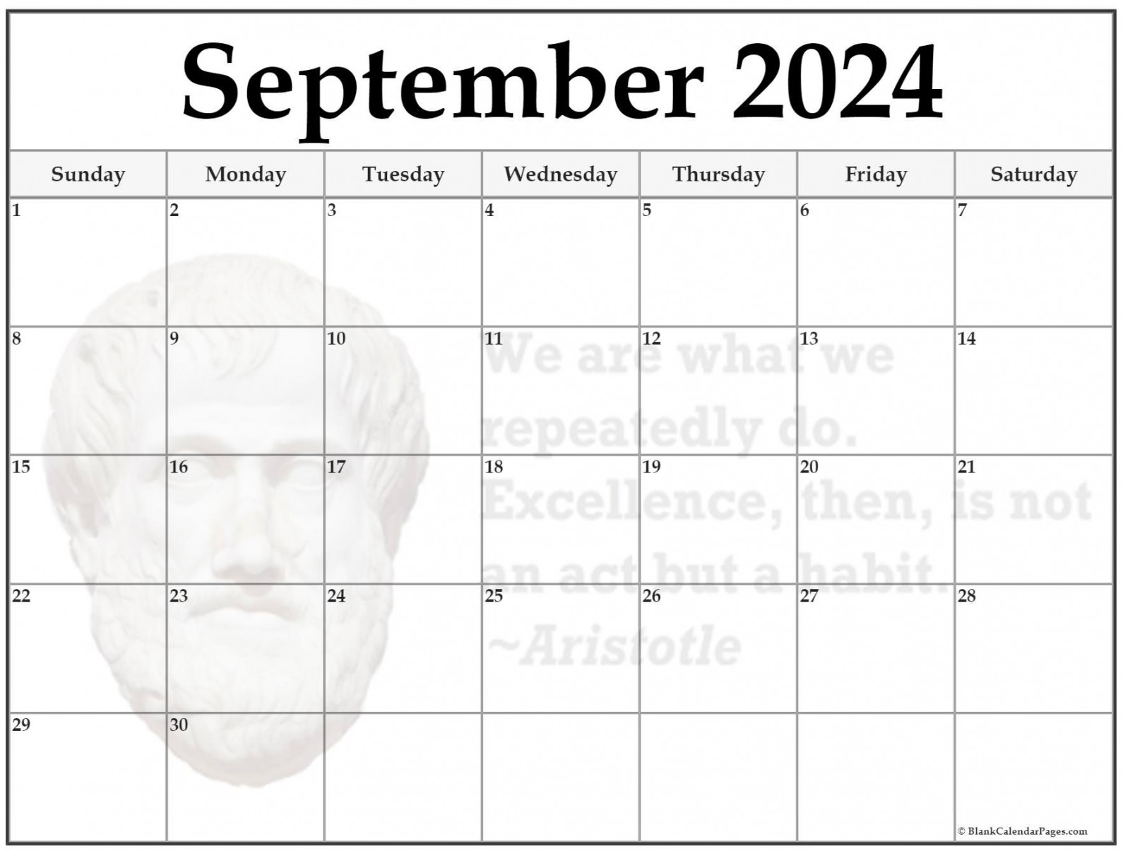 + September 20 quote calendars