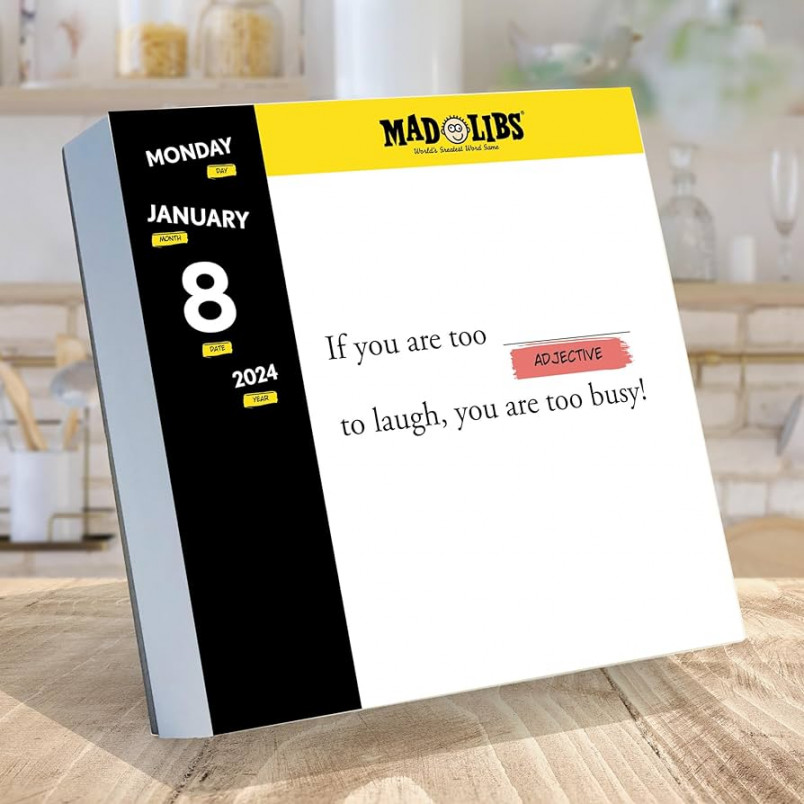 TF PUBLISHING  Mad Libs Daily Desktop Calendar  Home and Office  Organization  Small Desk Top Calendar  Easy Tear-Off Pages  Standing  Fold-Out