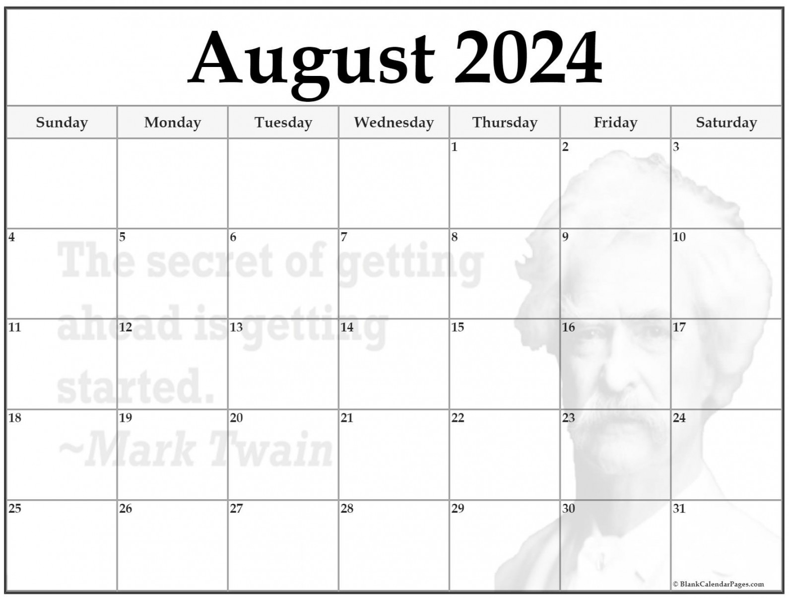 + August 20 quote calendars