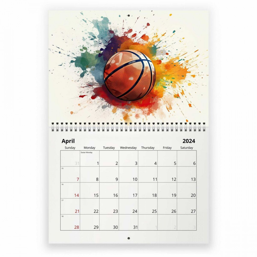 Basketball  Wall Calendar