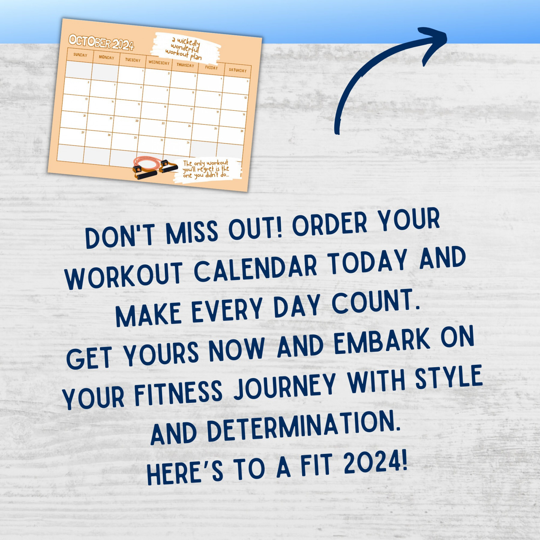 Blank Workout Calendar Colorful Fitness Planner With