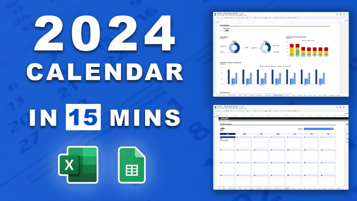 Calendar template in Microsoft Excel