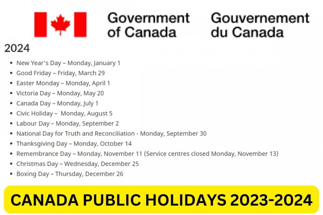 Canada Public Holidays , Statutory Holidays in Canada