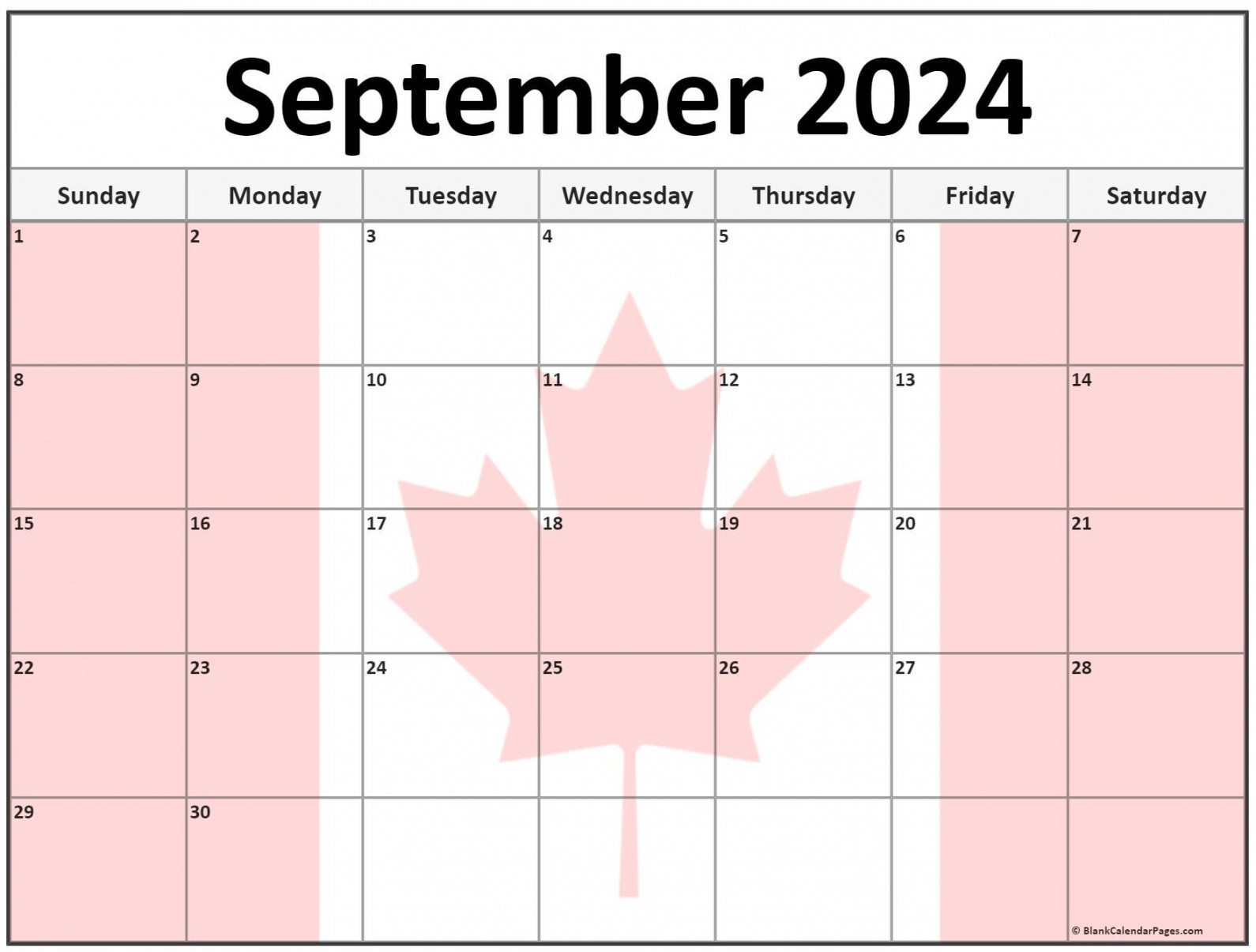 Collection of September  photo calendars with image filters.