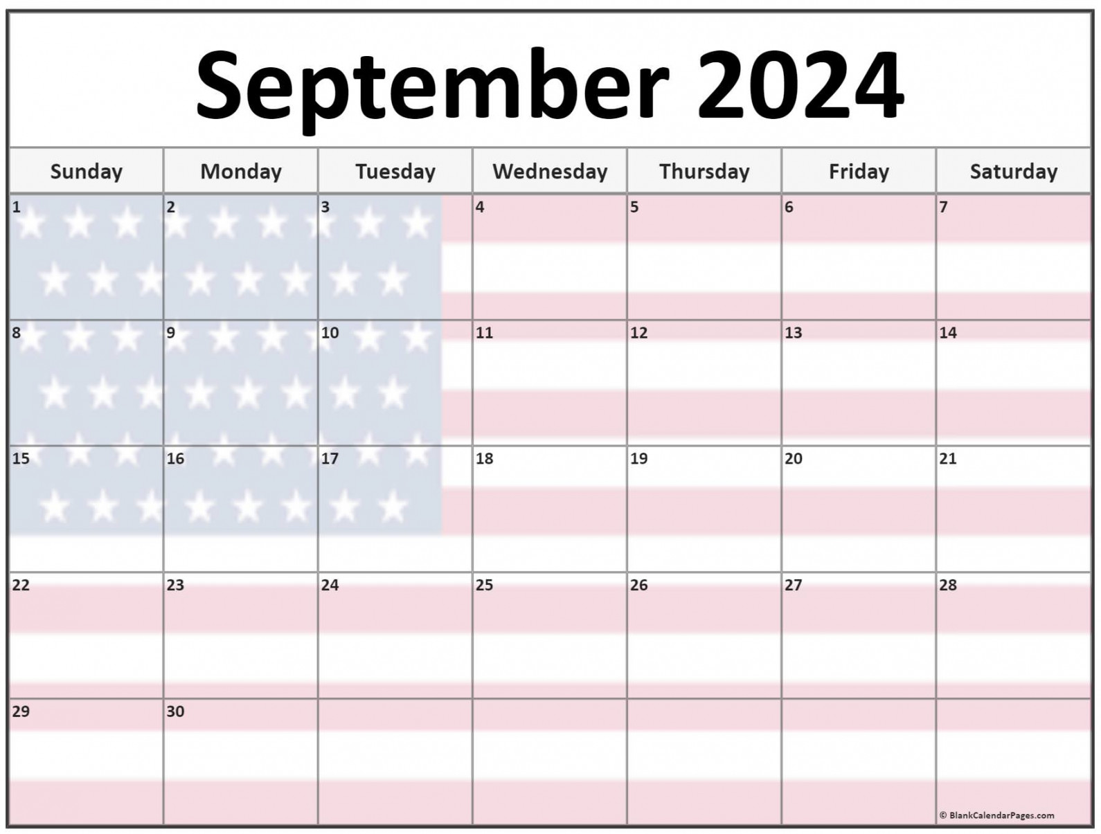 Collection of September  photo calendars with image filters.