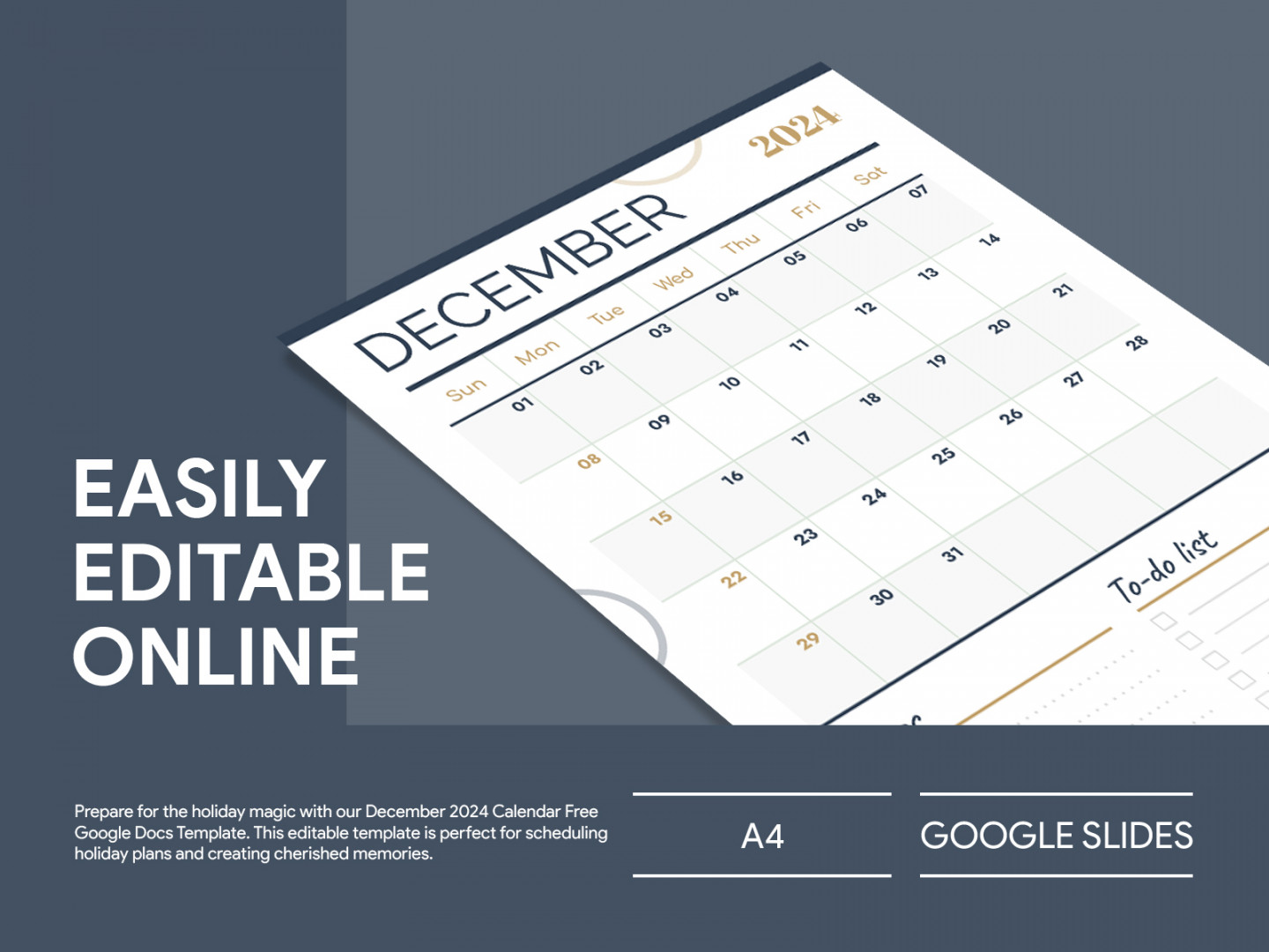 December  Calendar Free Google Docs Template by Free Google