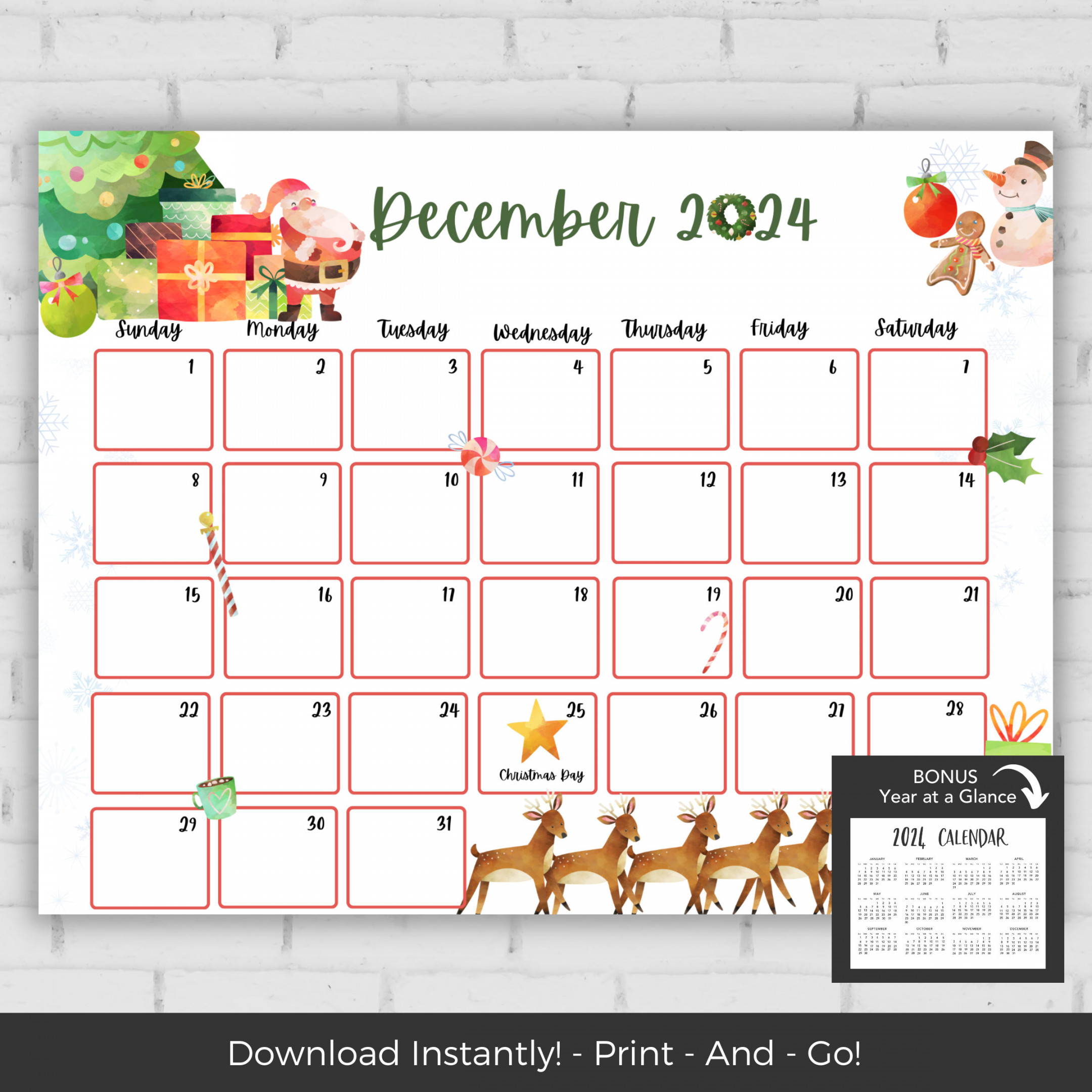 December  Calendar, Kids Calendar Printable, Calendar