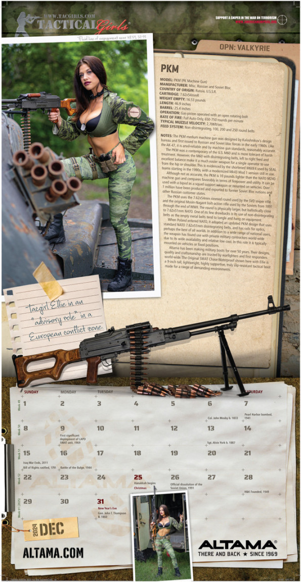 Double Trouble Package-  Tactical Girls Calendars - $. with  U.S