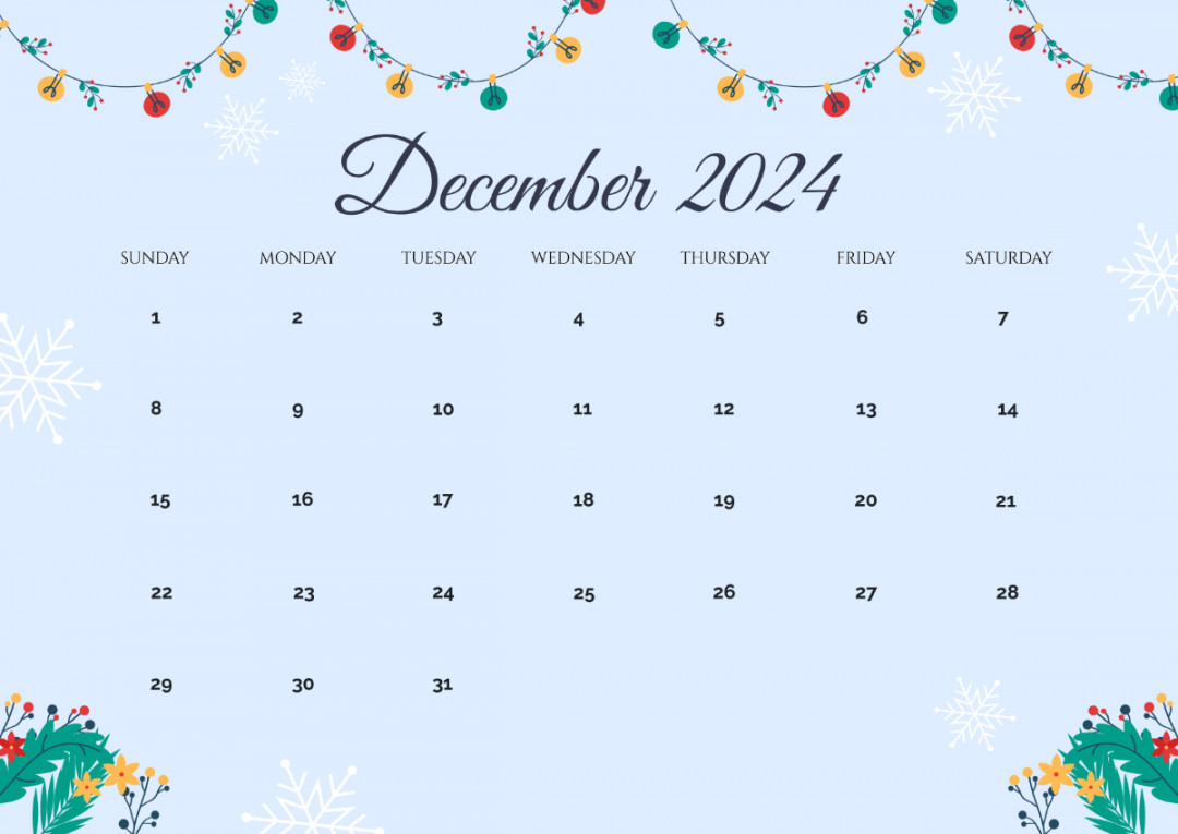 FREE December Calendar  Templates & Examples - Edit Online