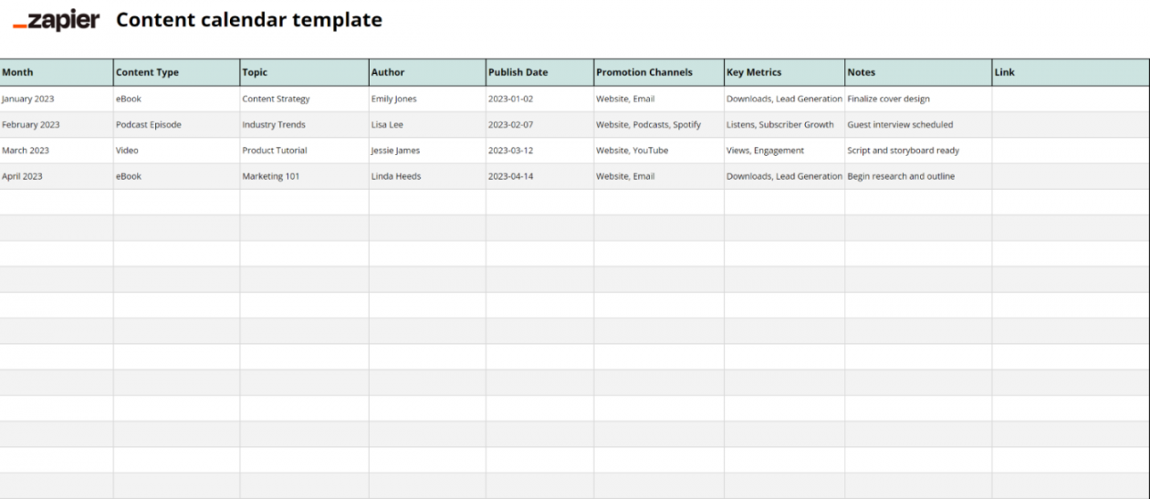 free Google Sheets templates to boost productivity  Zapier