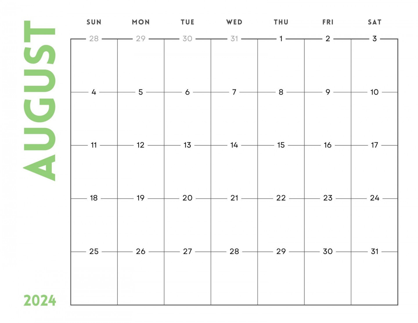 Free printable August  calendar templates  Canva