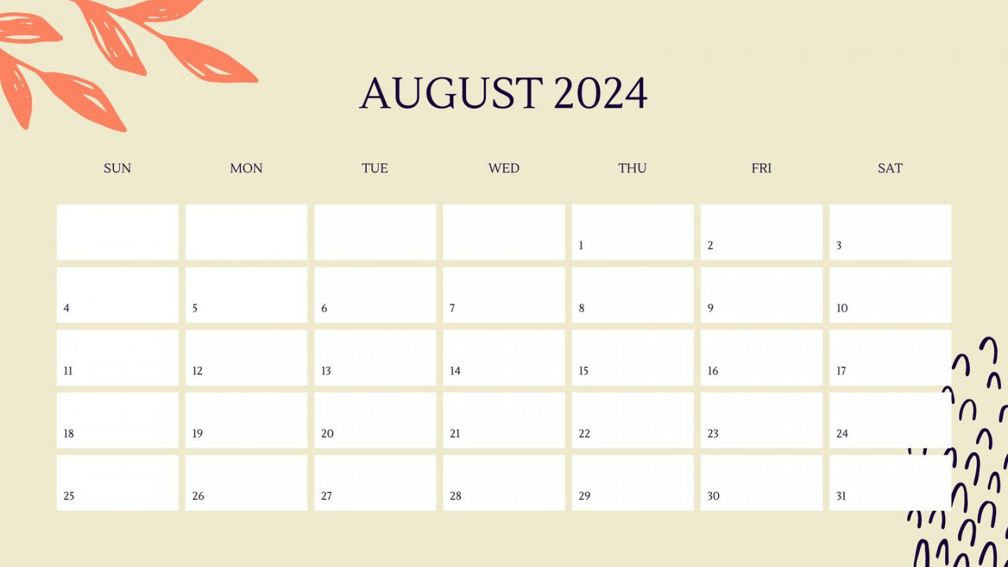 Free printable August  calendar templates  Canva