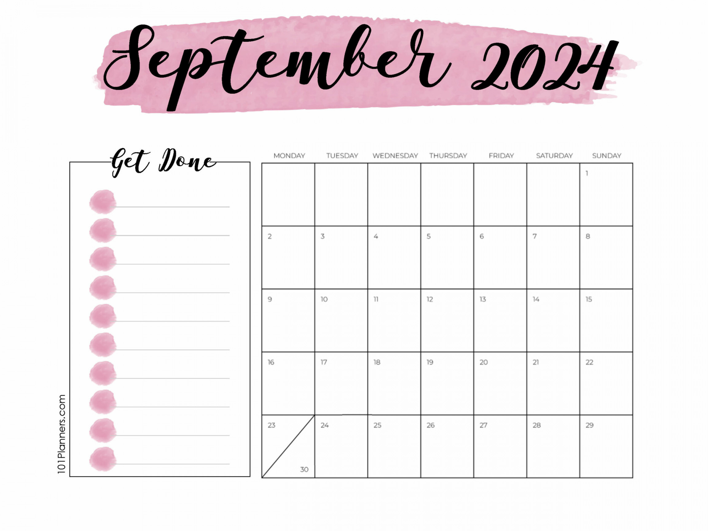 Free Printable September  Calendar  Customize Online