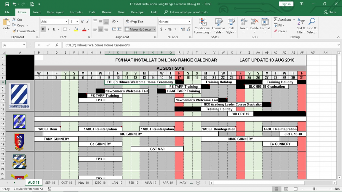 Is it possible to generate a yearly calendar in Excel that