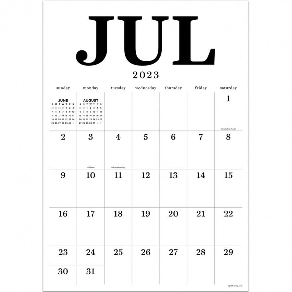 July  - June  Medium Art Poster Wall Calendar  Calendars