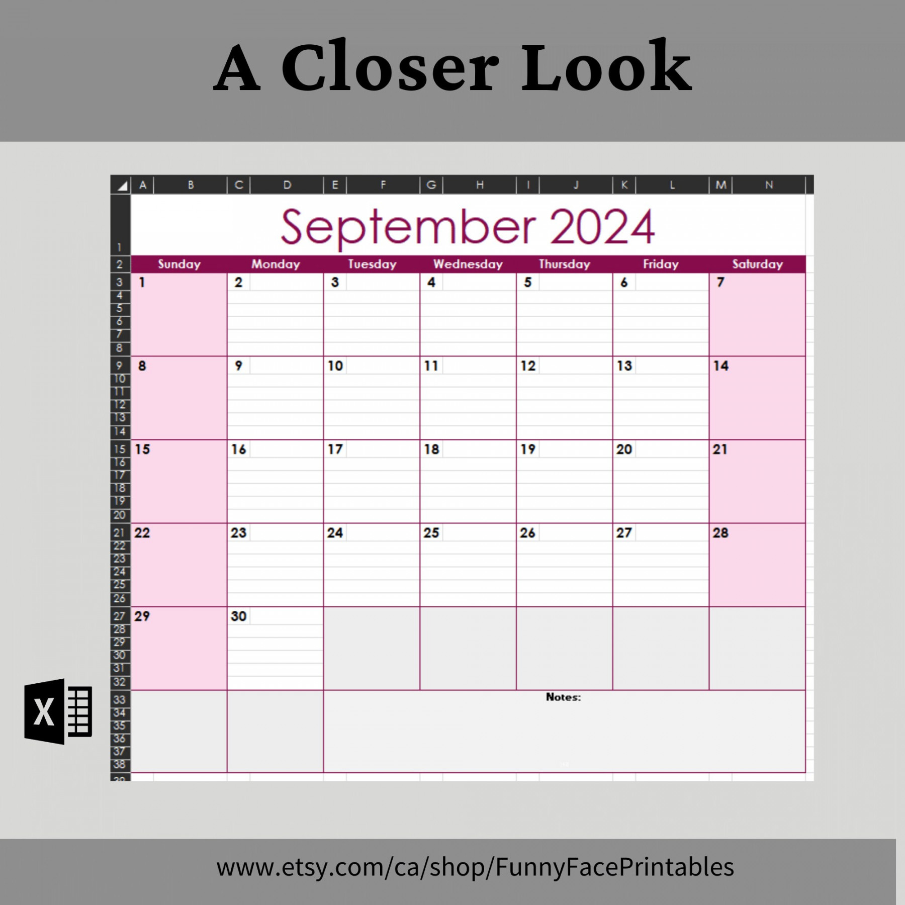 Monthly Calendar Template Excel Monthly Calendar Template