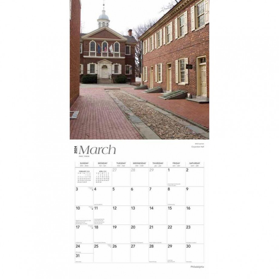 Philadelphia  Wall Calendar