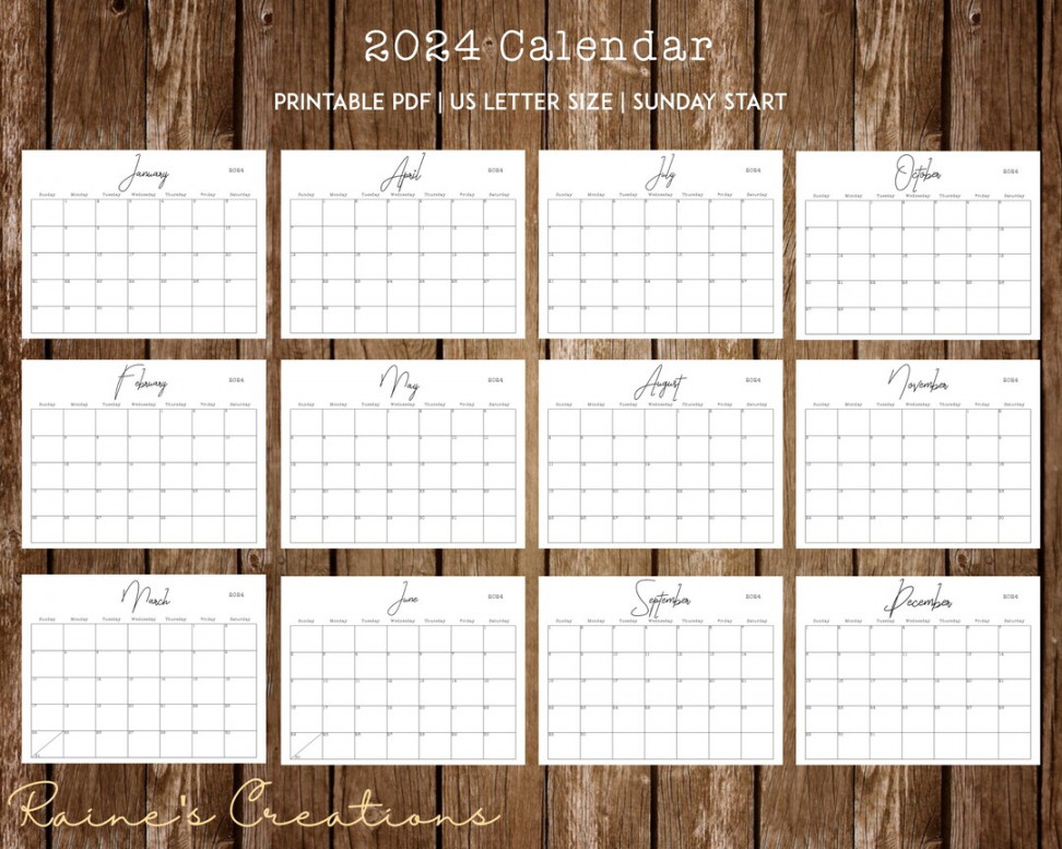 Printable Calendar - Etsy