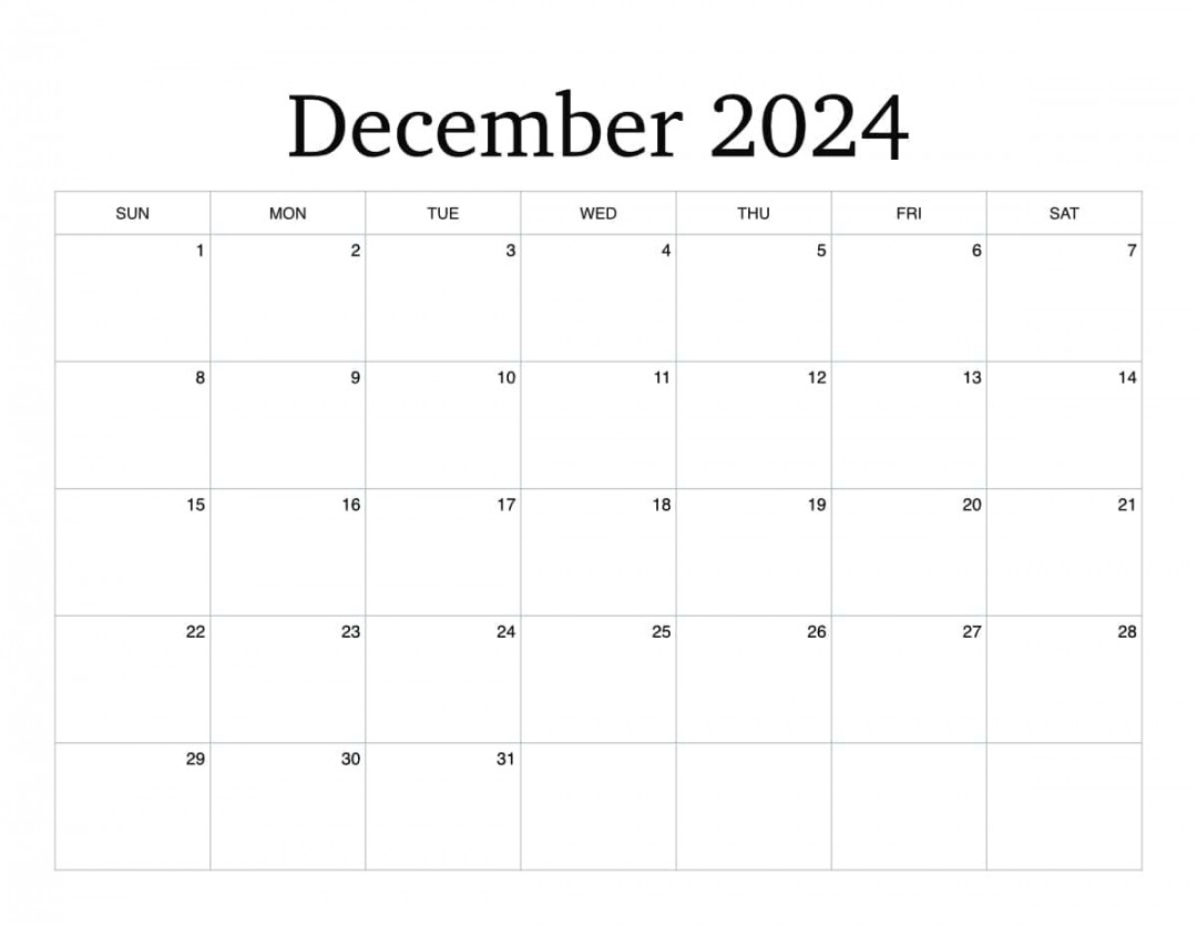 Printable December Monthly Calendar [  ] - Hey Donna