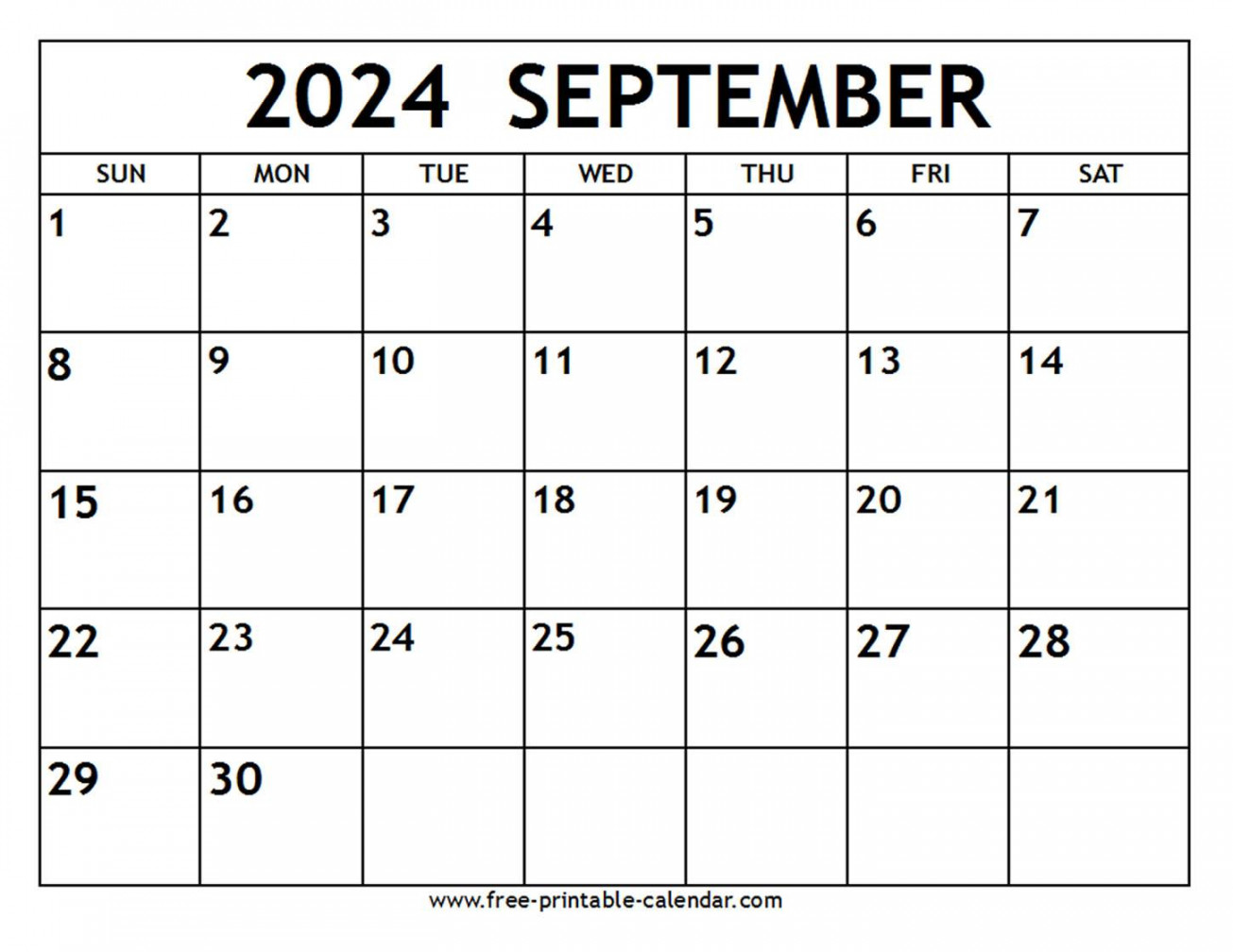 September  Calendar - Free-printable-calendar