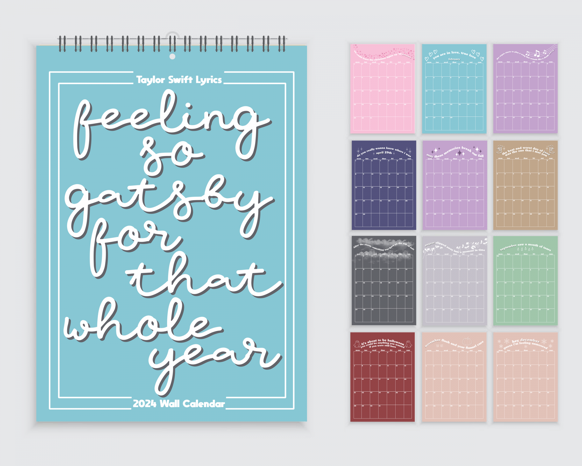 Taylor Swift Lyric Wall Calendar