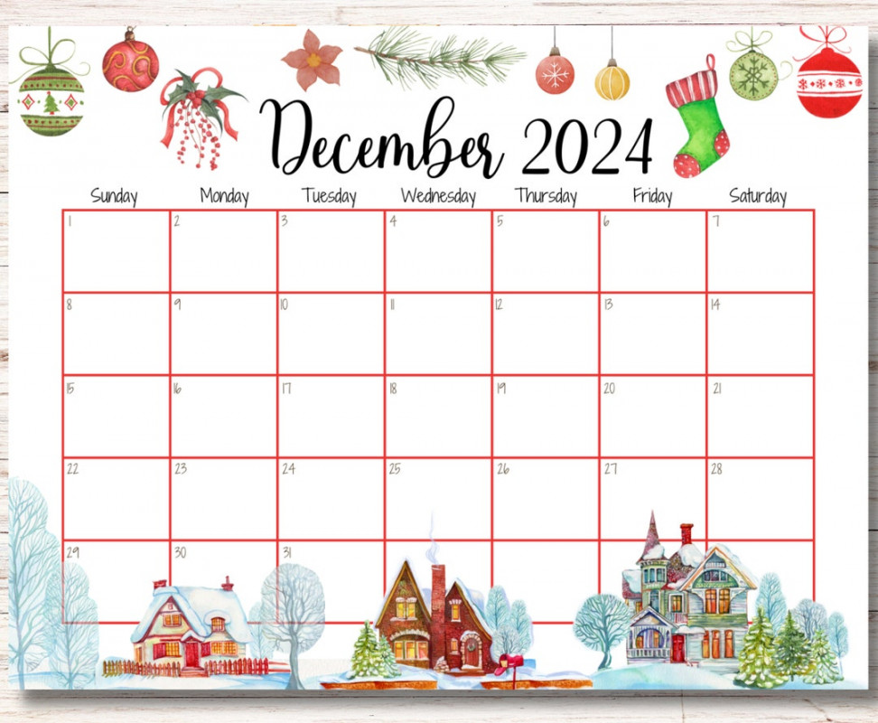 EDITABLE December  Calendar, Happy Christmas, Snowy Houses, Printable  Fillable Monthly Planner, Kids Weekly Schedule, Classroom Calendar - Etsy