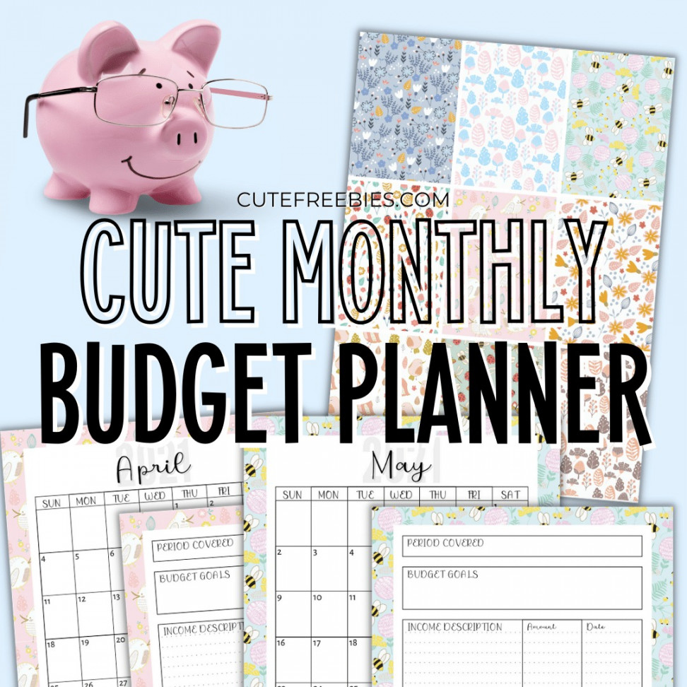 Free Printable Monthly Budget Planner - Cute Freebies For You