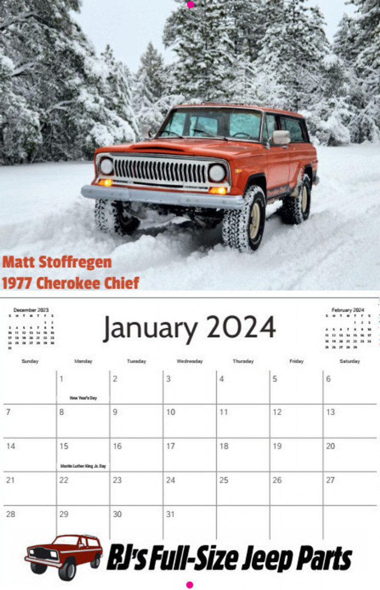 Full-Size Jeep Calendar!