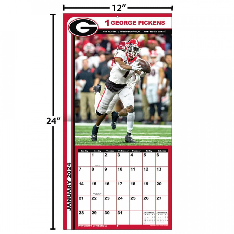Georgia Bulldogs  Wall Calendar