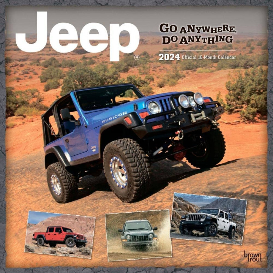 Jeep   OFFICIAL  x  Inch Monthly Square Wall Calendar  BrownTrout   Offroad Motor Car