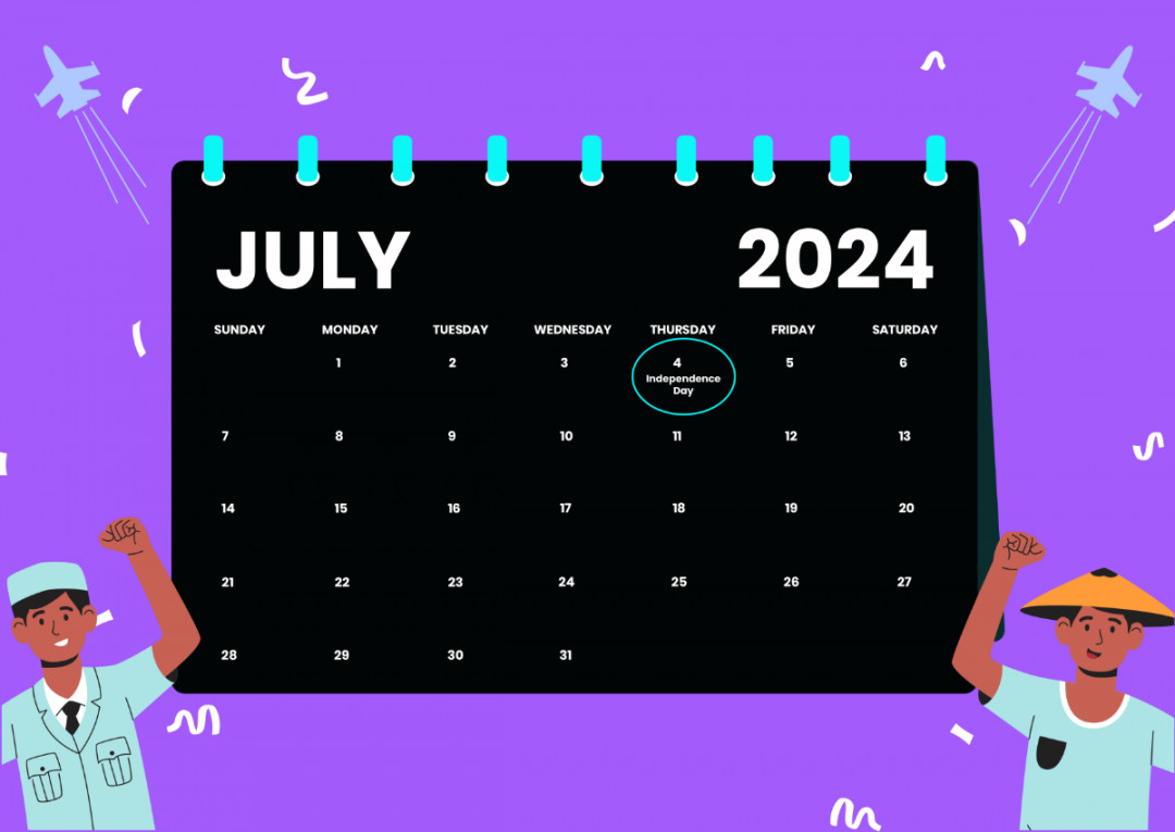 July  Calendar Events Template - Edit Online & Download