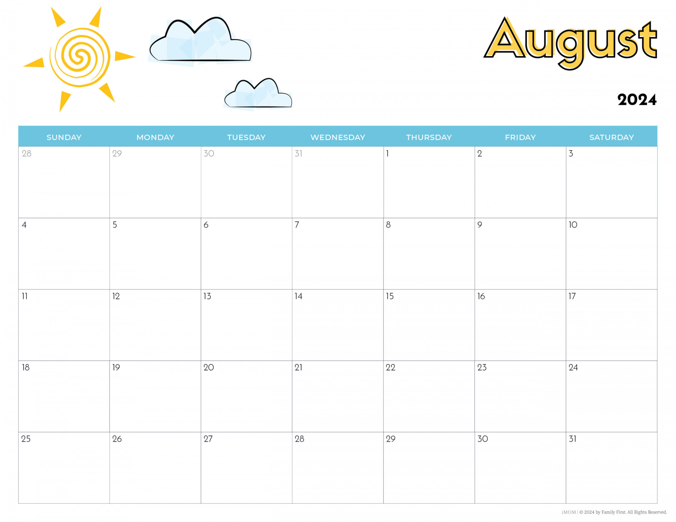 Printable Calendars for Kids - iMOM