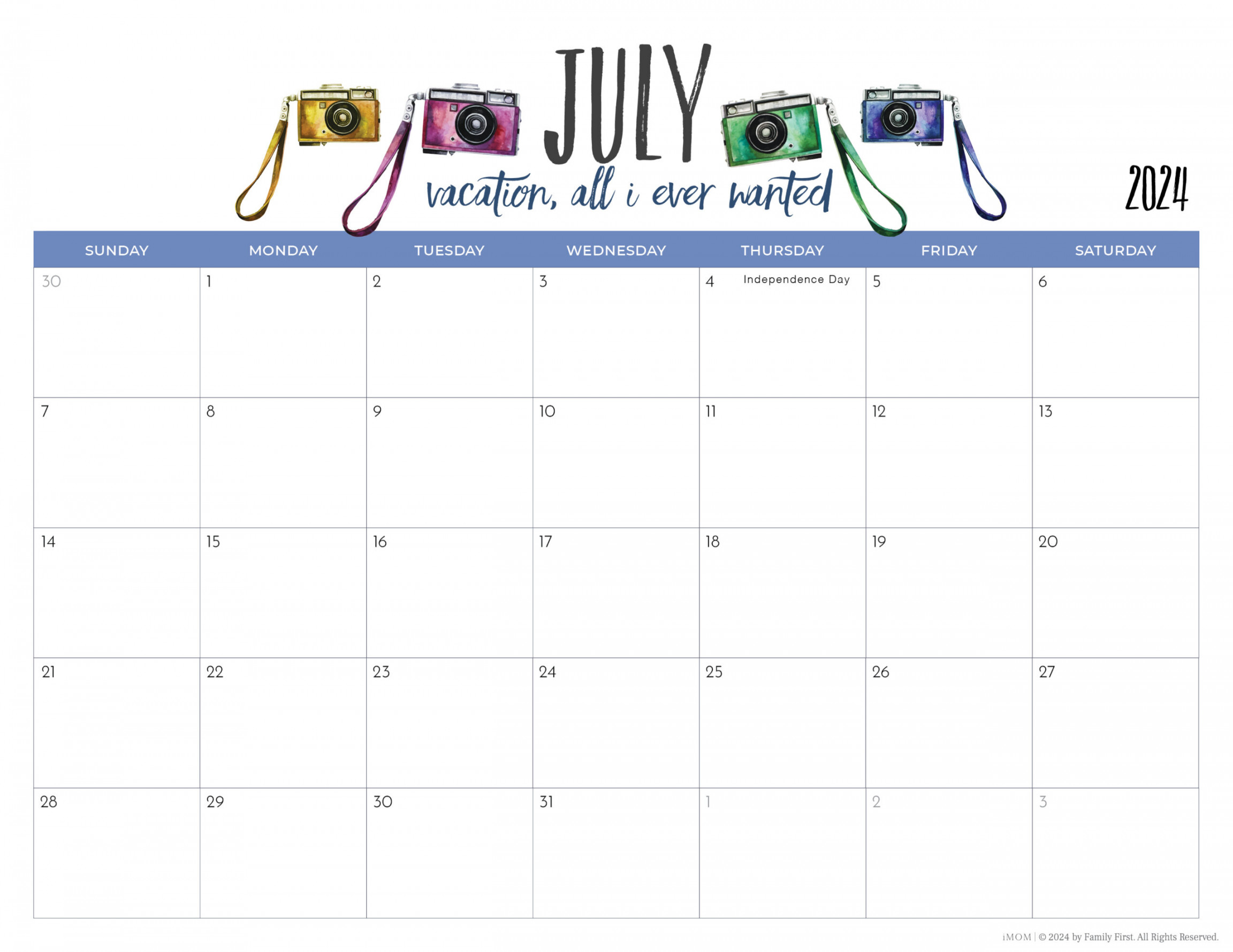 Printable Calendars for Moms - iMOM