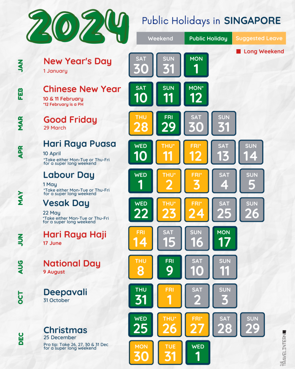 Singapore Public Holidays Cheatsheet — Maximise Your Leave for