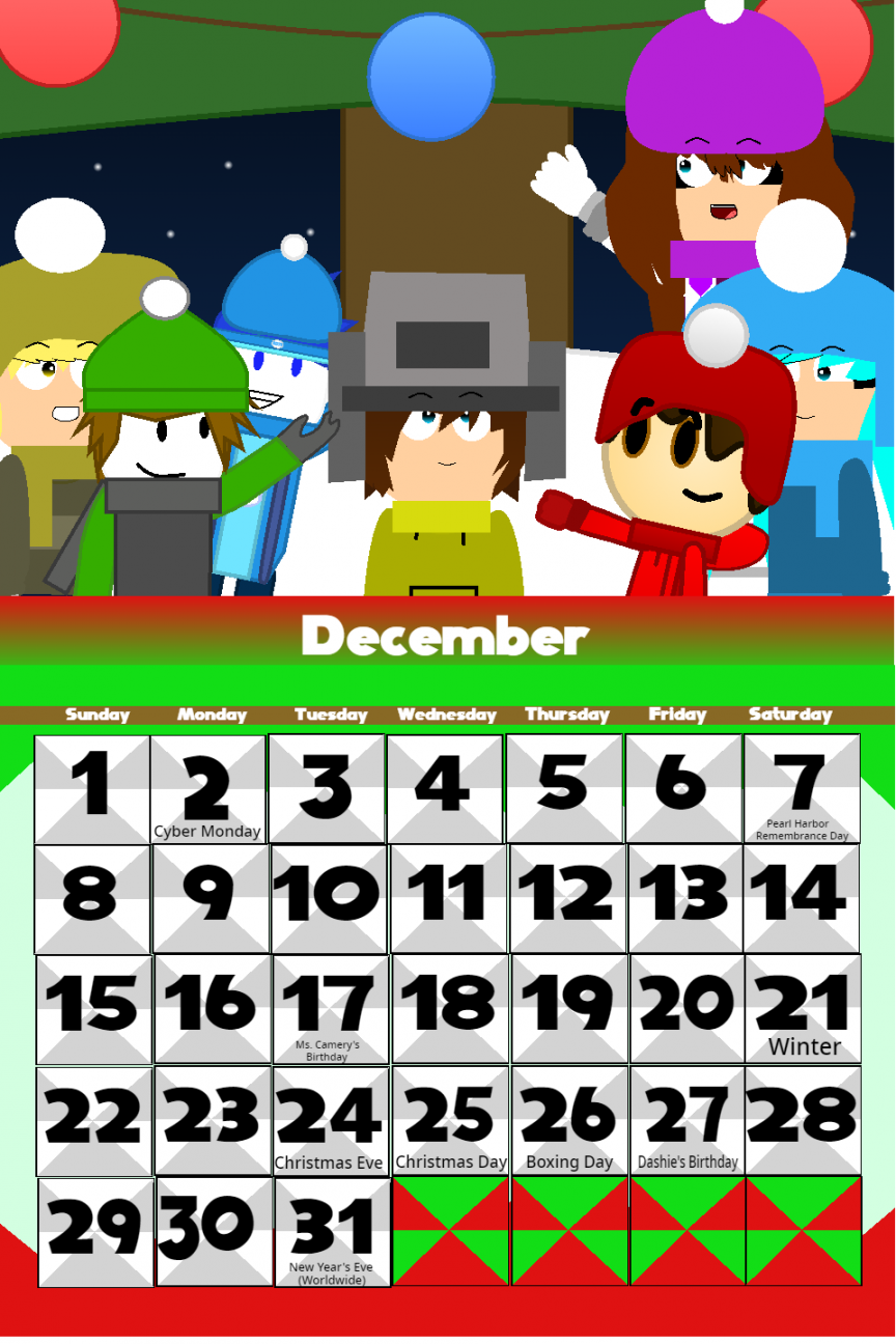 SR  Calendar  December by StuartTV on DeviantArt