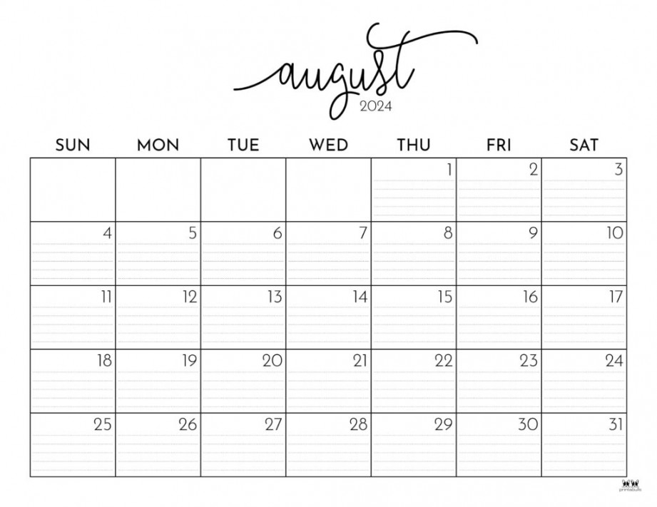 August calendars free printables printabulls